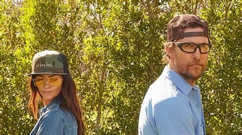 Matthew Mcconaughey Cuts Grass Pantless With Cheeky Wife Camila Alves