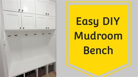 Diy Mudroom Bench With Upper Cabinets Youtube