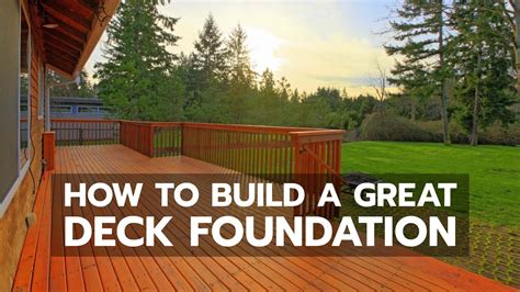 How To Build A Great Deck Foundation YouTube