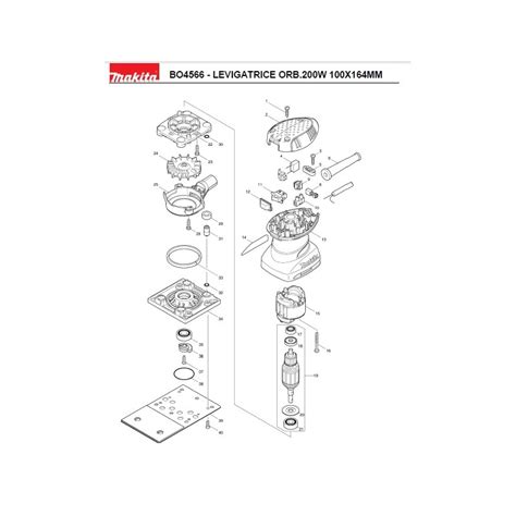 Makita Spare Parts for Orbital Sander BO4566