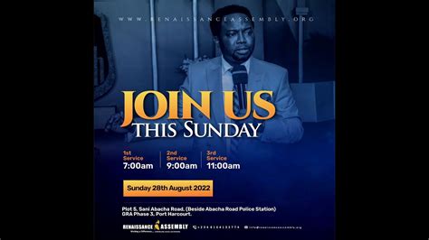 Sunday 28th August 2022 1st Service Youtube