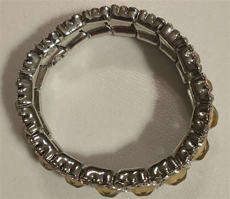 Beautiful Monet Silver Tone Metal Rhinestones Stateme Gem