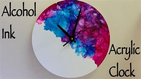 Alcohol Ink On Acrylic Clock Radhika Laddha In 2023 Alcohol Ink Alcohol Ink Art Clock