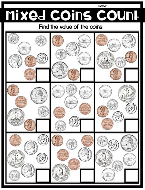 Counting Mixed Coins Worksheet Live Worksheets Worksheets Library