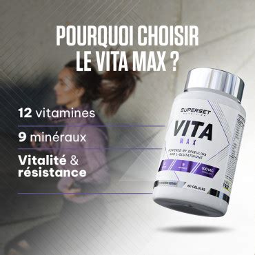 VITA MAX Superset 60 caps Complément Vitamines Musculation