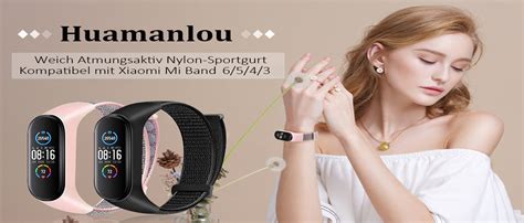 Huamanlou Nylon Armband Kompatibel Mit Xiaomi Mi Band Mi Band Mi