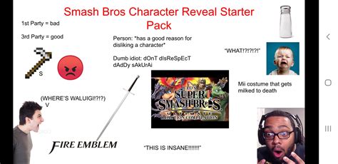 Smash Bros Character Reveal Starter Pack R Starterpacks