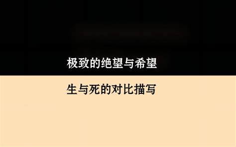 极致的绝望与希望，若想“生”，先写“死”｜生与死的对比描写 哔哩哔哩