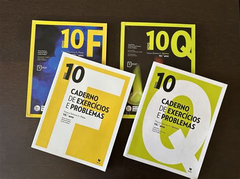 Manuais e cadernos de exercícios de Física e Química 10 e 11 Ano