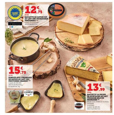 Promo Fondue Aux 4 Fromages De Savoie Au Lait Cru Fruitières Chabert