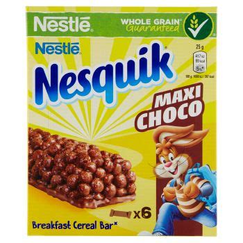 Nestlé Nesquik Maxi Choco barrette di cereali al cioccolato 6 pezzi