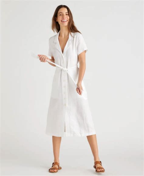 We Found The Perfect White Dress For Spring Quince Linen Dress