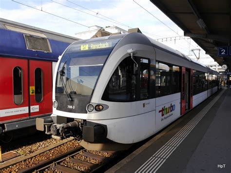 Sbb Thurbo Triebwagen Rabe Im Bahnhof Romanshorn Am