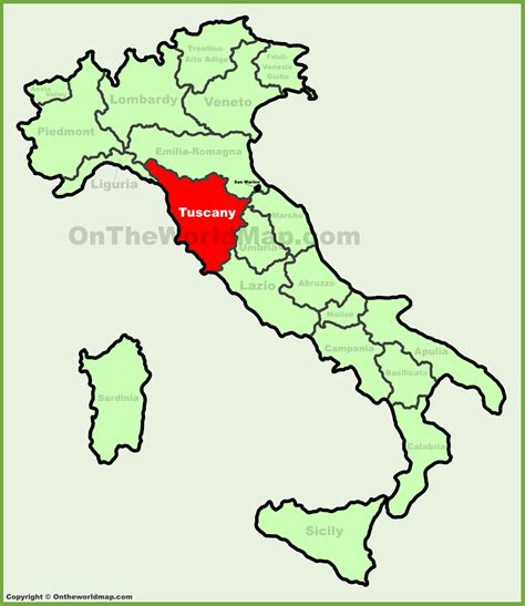 Map Italy Tuscany ~ AFP CV