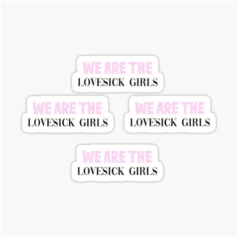 Lovesick Girls Sticker Pack Sticker For Sale By Angeloha Redbubble