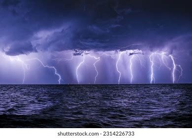 63 Lightning Shot On Sea Storm Images, Stock Photos, 3D objects ...