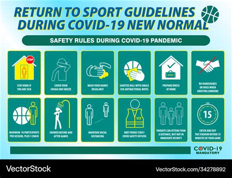 Sport Guidelines Safety Rules Poster Or Public Vector Image