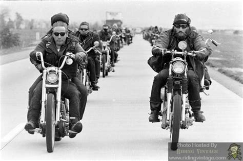 Hells Angels In The Wind Riding Vintage