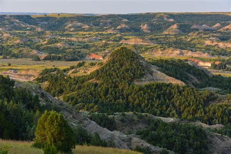 North Dakota badlands shortly after sunrise - Theodore Roosevelt ...