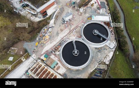 Aerial View Of New Yorkshire Water Waste Water Treatment Works