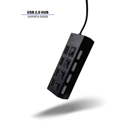 Hub USB Extensor 4 Portas 2 0 Interruptor Liga Desliga LEHMOX