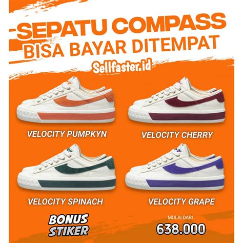 Jual Sepatu Compass Creme Retrograde Low Pumpkyn Grape Spinach