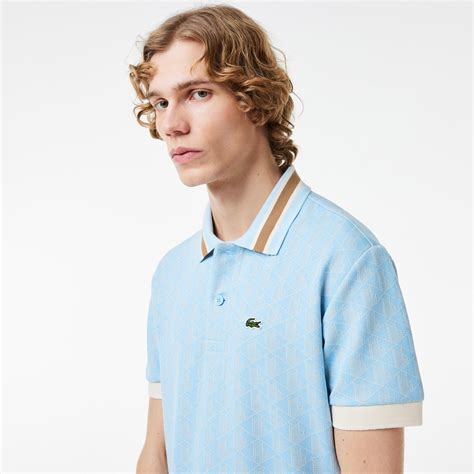 Lacoste Classic Fit Contrast Collar Monogram Motif Polo Shirt DH1417