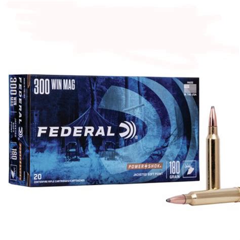 Federal Power Shock Cal 300 Win Mag 180gr Armería Aguirre