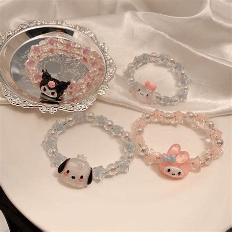 Sanrio Bracelet Kawaii Kuromi Crystal Melody Bracelet Cinnamoroll