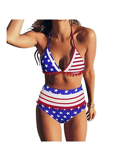 Buy Yober American Flag Bikini Womens American Flag Swimsuit Bikini 4th