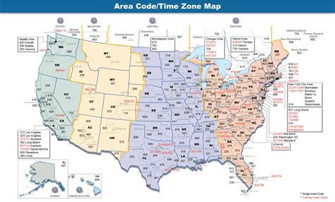 Area Code Chart With Time Zone