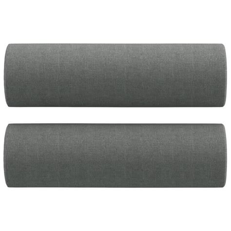 Drfeify Canapé 2 places avec oreillers gris foncé 140 cm tissu 85816