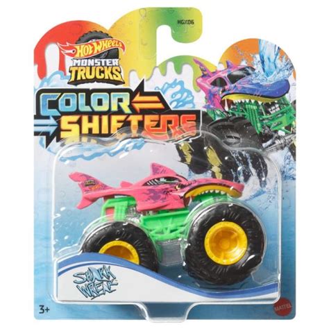 Hot Wheels Monster Trucks Ma Inu E Color Shifters Shark Wreak Tulli Ro