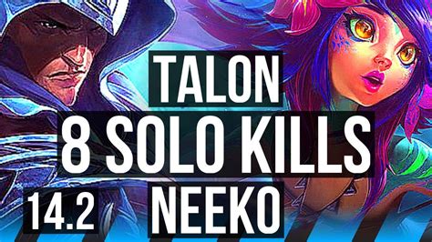 Talon Vs Neeko Mid Solo Kills Legendary Kr Diamond