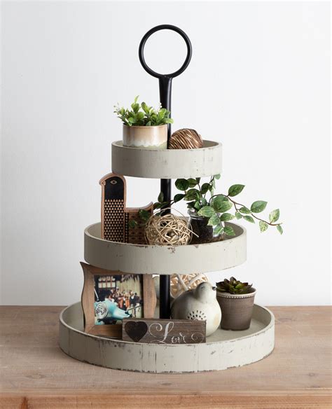 Woodmont Tiered Wood Tray Kateandlaurel Tiered Tray Diy Tiered