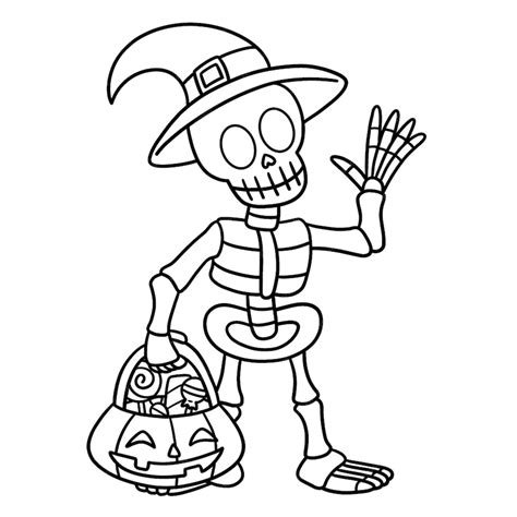 Esqueleto Halloween Desenho