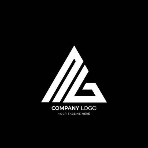 Logotipo De Monograma Creativo De Letra Triangular Vector Premium