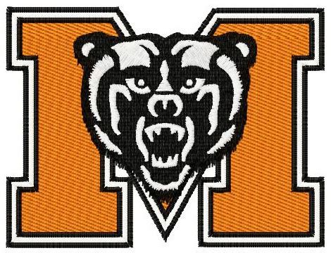 Mercer Bears logo embroidery design