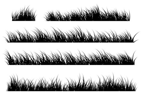 grass black. grass silhouette 16290968 Vector Art at Vecteezy