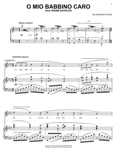 O Mio Babbino Caro | Sheet Music Direct