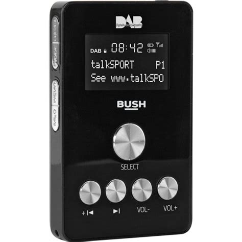 Bush Portable Handheld DAB Radio Black DAB Digital Radios Home