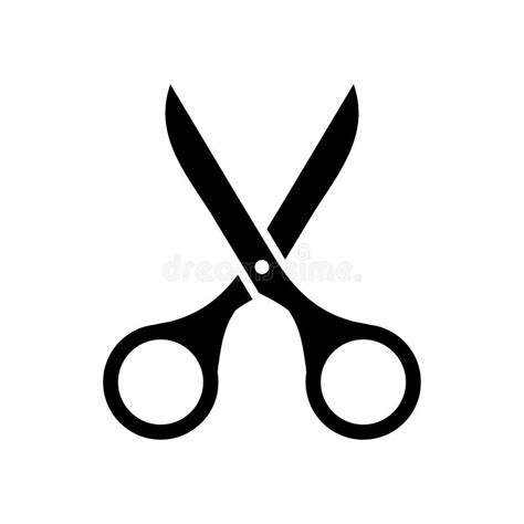 Vector Las Tijeras Icono Etiqueta Del Corte Del Pelo Tijeras Que