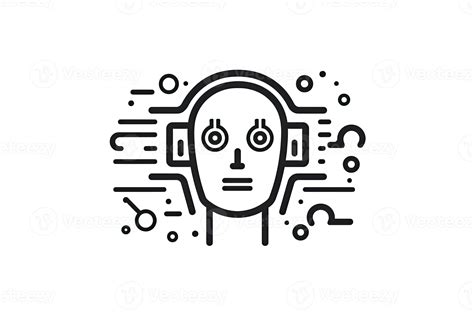 Ai Robot Thin Line Icon Creative Simple Design From Artificial