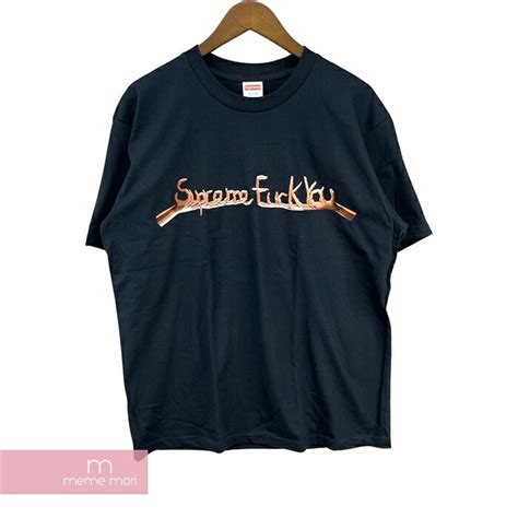 楽天市場Supreme AW Fuck You Tee シュプリーム ファックユーTシャツ 半袖カットソー ロゴプリント ネイビー