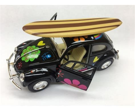 Miniatura Fusca Preto Hip Metal Cm Prancha De Surf