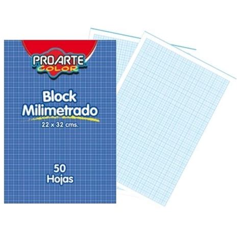 BLOCK PAPEL MILIMETRADO 50 HOJAS PROARTE 22 X 32 CMS RT Insumos Digitales