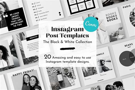 The Black & White Instagram Template by Instagram Templates on Dribbble