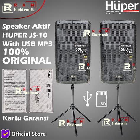 Jual Speaker Aktif Active 15 Inch HUPER JS10 JS 10 JS 10 Free Stand