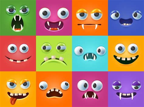 Funny 3d Monsters Faces Scary Facial Expressions Monster Mouths And