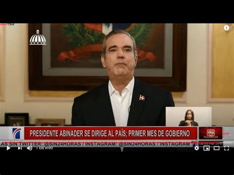 EN VIVO Abinader Habla En Su 1er Mes De Gobierno YouTube